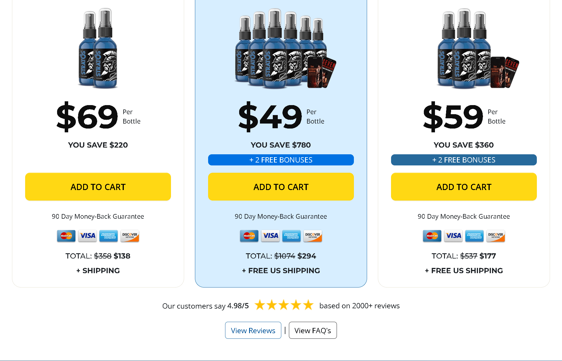 Stratos - Order Page